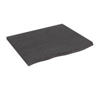 vidaXL Plan de toilette brun foncé 60x50x2 cm Bois massif traité