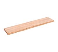 vidaXL Plan de toilette marron clair 140 x 30 x (2-4) cm Bois massif traité