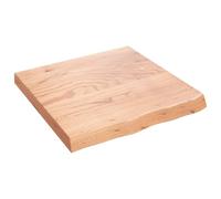 vidaXL Plan de toilette marron clair 60x60x(2-6) cm Bois massif traité