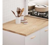 vidaXL Plan de travail de cuisine bois de chêne massif rectangulaire Marron
