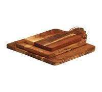 Vidaxl Planche À Découper 3 Pcs Cm Bois D'acacia Massif