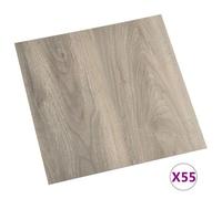 vidaXL Planches de sol 55 pcs Taupe 5,11 m² PVC