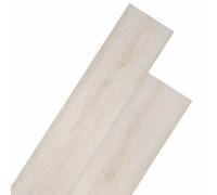 vidaXL Planches de sol Blanc 5,26 m² 18 pièces PVC