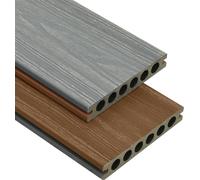 vidaXL Planches de terrasse WPC avec accessoires brun et gris 10 m² 2,2 m
