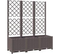 Vidaxl Plannet mit Slatarbeit 120x40x136 cm Polypropenbraun