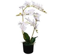 vidaXL Plante artificielle Orchidée avec pot 65 cm – Décoration d'intérieur Blanc