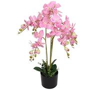 vidaXL Plante Artificielle avec Pot Orchidée 75 cm Rose
