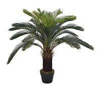 vidaXL Plante Artificielle avec Pot Palmier Cycas Décor Floral Fleur Artificielle Décoration Salon Salle de Séjour Bureau Maison Intérieur 90 cm