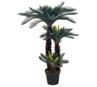 vidaXL Plante Artificielle avec Pot Palmier Cycas Décor Floral Fleur Artificielle Décoration Salon Salle de Séjour Bureau Maison Intérieur 125 cm