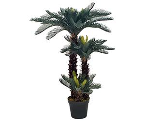 vidaXL Plante Artificielle avec Pot Palmier Cycas Vert 125 cm