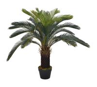 vidaXL Plante artificielle Palmier Cycas avec pot Vert 90 cm