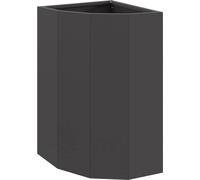 vidaXL Plante d'angle noir 30 x 30 x 50 cm acier