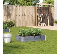 Vidaxl Jardinière Gris 100x50 Cm Bois Massif De Pin