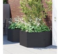 vidaXL Plantenbakken 2 st PP antracietkleurig3189184 anthracite G