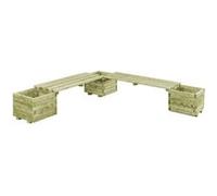 vidaXL Banc de jardin 44948 avec bacs à plantes – bois de pin imprégné
