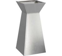 vidaXL Planteur à colonne Argent 35 x 35 x 73 cm Acier inoxydable