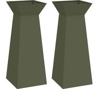 vidaXL Planteur de colonnes 2 pcs Oliv 40 x 40 x 100 cm