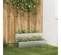vidaXL Planteur de jardin à 2 niveaux - Acier galvanisé