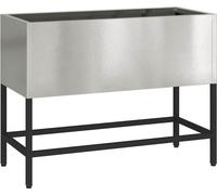 vidaXL Planteur de jardin surélevé Argent 60 x 26 x 45 cm Acier inoxydable