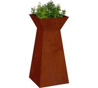 vidaXL Planteur en colonne 2 pcs argent 35 x 35 x 73 cm