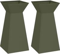 vidaXL Planteur en colonne 2 pcs Oliv 35 x 35 x 73 cm
