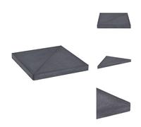 vidaXL Plaque de lest pour parasol, noire, en granit, carrée, 15 kg - Support pour parasol