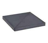 vidaXL Plaque de poids de parasol Noir Granite Carré 15 kg Noir G