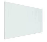vidaXL Plaque en Verre de cheminée Transparent 80 x 50 cm Verre,Protection de Sol résistante à la Chaleur, trempée