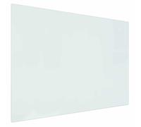 vidaXL Plaque en Verre de cheminée Transparent 80 x 60 cm Verre, Un Accessoire Moderne pour la cheminée, Protection en Verre, Tapis Ignifuge, Plaque résistante à la Chaleur, Bouclier Anti-étincel
