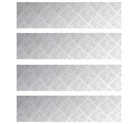 vidaXL Plaques Checker en Aluminium 4 pcs Antidérapantes 80x20 cm
