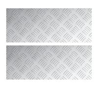 Vidaxl Plaques De Damier En Aluminium 2 Pcs Antidérapant 50x20 Cm