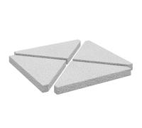 vidaXL Plaques de poids de parasol 4 pcs triangulaire granit gris 14kg