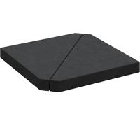 vidaXL Plaques de poids pour parasol 2 pcs. noir granit triangulaire 14 kg