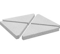 vidaXL Plaques de poids pour parasol 4 pcs. Gris Granit Triangulaire 14 kg
