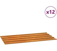 vidaXL Plaques de toit 12 pcs. Rouillé 80x44 cm acier corten