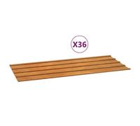 vidaXL Plaques de toit 36 pcs. Rouillé 100x44 cm acier corten
