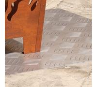 vidaXL Plaques en alu avec surface striée 2 pcs Antidérapantes 60x50 cm
