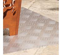 vidaXL Plaques en aluminium antidérapantes à bande de maillage - 2 pcs - 100x40 cm