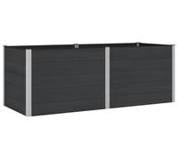 vidaXL : Plate-bande surélevée noire, 250 x 100 x 91 cm, en WPC et en aluminium