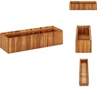 vidaXL Plateau de jardin 100 x 30 x 25 cm Bois massif Acacia - Pots de fleurs & Jardinières