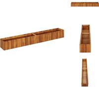 vidaXL Plateau de jardin 200 x 30 x 25 cm Bois massif Acacia - Pots de fleurs & Jardinières