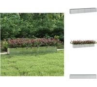 vidaXL Plateau de jardin 320x40x45 cm Acier galvanisé Argent - Pots de fleurs & Jardinières
