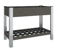 vidaXL Plateau de jardin avec étagère Gris 100x50x75 cm WPC