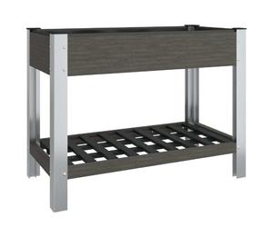 vidaXL Plateau de jardin avec étagère Gris 100x50x75 cm WPC