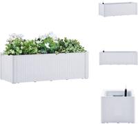 vidaXL Plateau de jardin avec système d'arrosage automatique Blanc 100x43x33 cm - Pots de fleurs & Jardinières