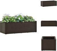 vidaXL Plateau de jardin avec système d'arrosage automatique Moka 100x43x33 cm - Pots de fleurs & Jardinières