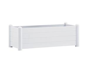 vidaXL Plateau de jardin PP blanc 100x43x35 cm