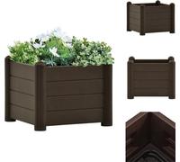 vidaXL Plateau de jardin PP Moka 43x43x35 cm - Pots de fleurs & Jardinières