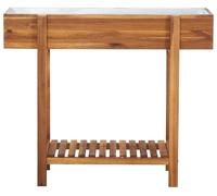 vidaXL Plateau de jardin surélevé en bois massif d'acacia et zinc