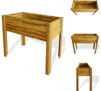 vidaXL Plateau de jardin surélevé en bois massif d'acacia - Pots de fleurs & Jardinières